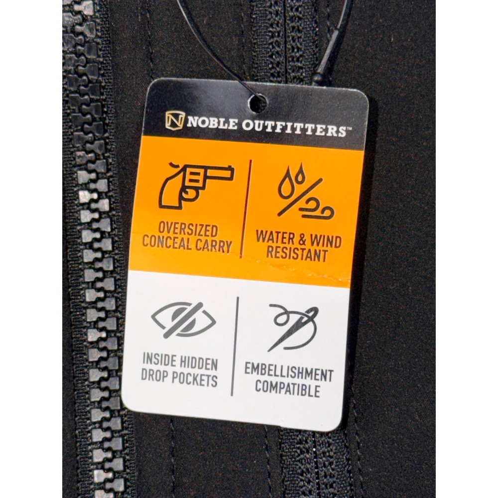Noble Outfitters Mens Large Reg Softshell Vest Black 18018 Concealed Carry CCW - Picture 3 of 6